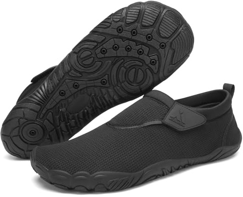 Mishansha Herren Damen Badeschuhe Atmungsaktiv Schnell Trocknend Aquaschuhe Unisex Sommer Wasserschuhe für Outdoor Sports, Holzkohle 43 EU