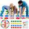 Twisting Game for Kids Adults, Balance Floor Mat Game with Turntable, Twister Air Game, Body-Strengthening Party Game Pad with Spinner for Family Team, Interactive Puzzle Games for 2+ Players