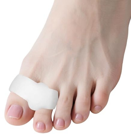 Correttore per le dita dei piedi in gel,12 Pezzi Distanziatore Dita Piedi con 2 Occhielli,adatto per bunion e dita sovrapposte,per Donna Uomo