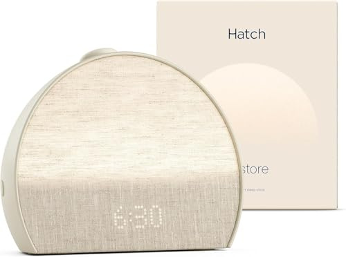 Hatch Restore 3 Despertador Amanecer y Despertador Solar con máquina de Sonido y luz Inteligente – Ruido Blanco, Rutina de sueño sin Pantallas