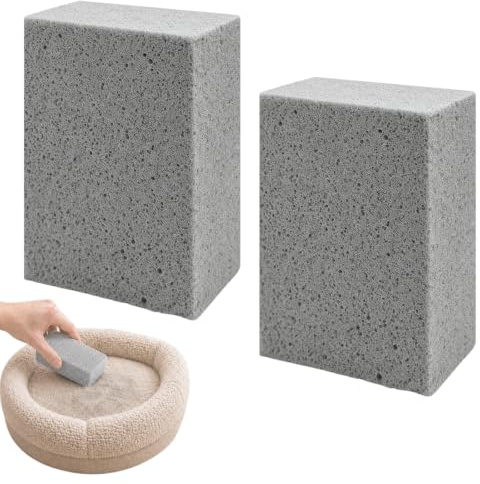 DKLUOLAN Lot de 2 Pierres pour épilation des Poils d'animaux - Pierre pour enlever Les Poils des Chats et Chiens, Nettoyage des Poils sur canapé, lit et Autres Surfaces
