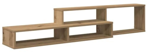SKTQYQO Support TV mural en bois multicouche 150 x 25 x 28,5 cm | Design moderne, peu encombrant, facile à nettoyer, étagère pour média et décoration