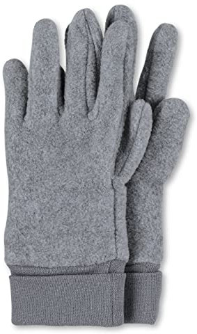 Sterntaler Fingerhandschuh Microfleece mit elastischen Bündchen – Warme Kinder Handschuhe – Unisex Winterhandschuhe für Jungen & Mädchen - Accessoire für kühlere Tage – silber melange, Größe 5