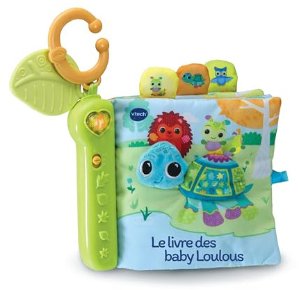VTech VTH80-536905 Livre Toudoux des Loulous - Bébé en Tissu / 6 Mois-3 Ans - Version FR, Multicolore
