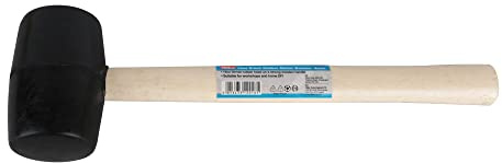 Hilka 61202016 16oz Black Rubber Mallet Wooden Shaft