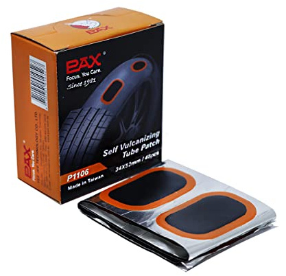 PAX 48 Pcs 34x52mm (1.34x2.05) Oval Inner Tube Patches, Heavy Duty Rubber Puncture Repair Kit for Motorcycle, ATV, Car, Mountain Bike & Inflatables - Works with Rubber Cement