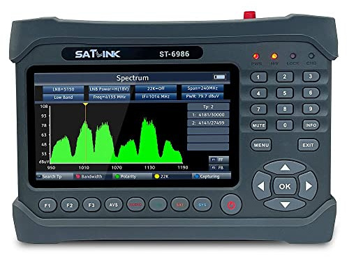 SATLINK ST-6986 Satellite TV Receiver DVB-S/S2/T/T2/C Combo Meter MPEG-4 HD H.265 (10bits) Spectrum Spectrum Analyzer Digital Satellite Finder Meter