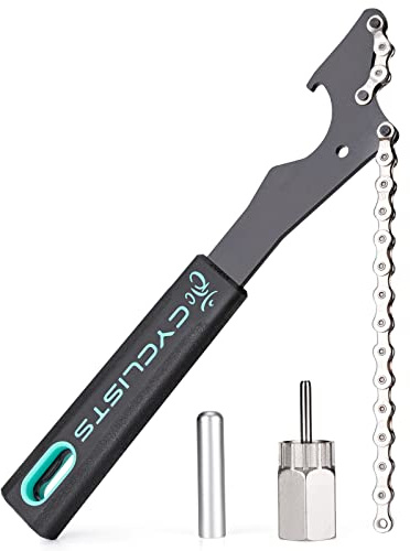 Bike Cassette Removal Tool Kit-Bicycle Sprocket Removal Tools- Chain Whip & Lockring Tool With 5mm/12mm Guide Pin For SHIMANO HG Freewheel Cassette (CT-F03+CT-F06-12)