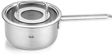 Fissler Pure Collection/Edelstahl-Stielkasserolle (Ø 16 cm, 1,4L) inkl. Glas-Deckel, Innenskalierung - Induktion