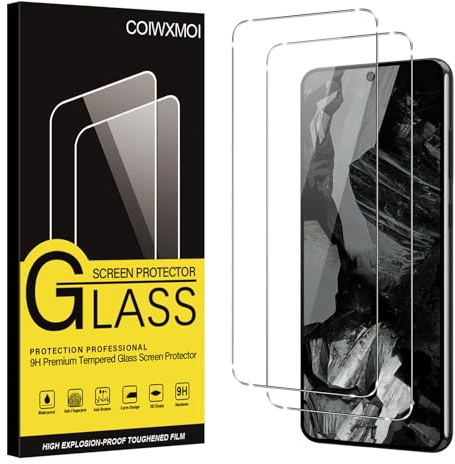 Coiwxmoi 2 Pièces Verre Trempé pour Google Pixel 8a 6,1, Ultra Résistant Film Protection écran, Dureté 9H Glass, Sans Bulles D'air, Anti-Rayures HD Transparent Vitre Protection pour Google Pixel 8a