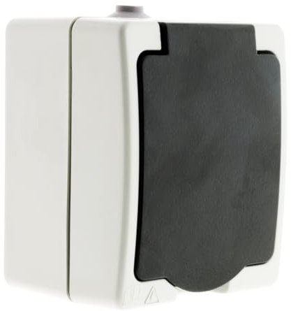 Zenitech - Enchufe acuático 16A 2P+T IP54 - blanco y negro