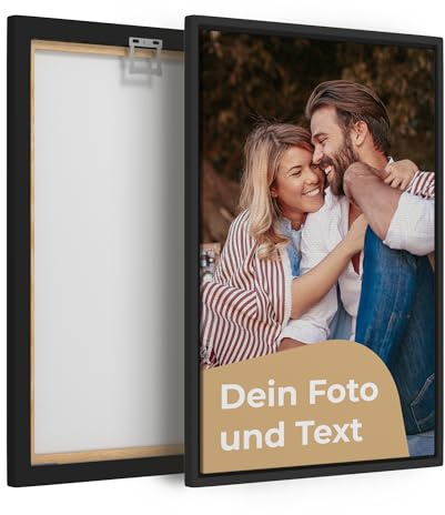 Cimpress Cuadro en Lienzo Personalizado con Foto, Texto o Logotipo, 60 × 40 cm, Vertical, Decoración de Pared para Hogar u Oficina, Regalo Fotográfico Personalizado para Familia y Amigos