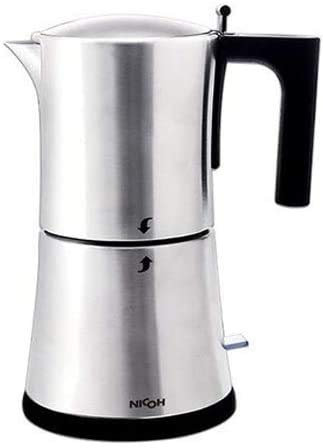 NICOH Cafetière Moka électrique pour café Expresso en Acier Inoxydable