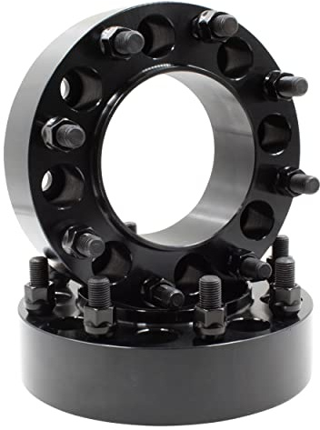 Wheel Accessories Parts 2 Pcs Hub Centric Wheel Spacers 8 on 6.50 2.00 Inch Thick 116.7mm Hub M14x1.5 14x1.5 Thread Stud Fits Chevy Silverado 2500 3500 GMC Sierra 2500 3500 SRW ｜DRW Front Only