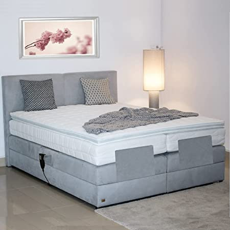 PAARA Boxspringbett Montana GM | 10.000 Newton Motorleistung | Antirutsch-Matten | Taschenfederkern Matratze | Kaltschaum Topper | Jedes Bett EIN Unikat - Made in Germany (140 x 200 cm)