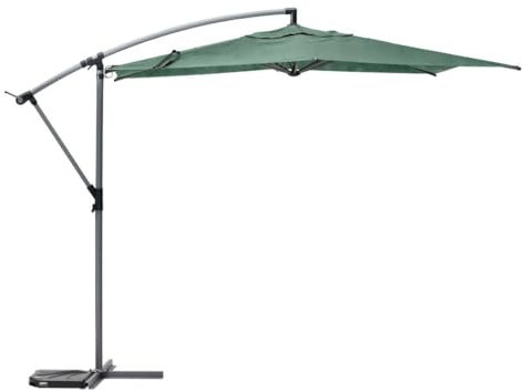 Hespéride - Runder Ampelschirm Manoa in Olivgrün und Quarzgrau - 3 m - Olivengrün