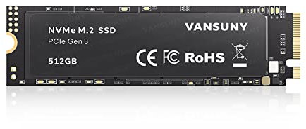 Vansuny SSD 512GB M.2, Disco Duro SSD M.2 NVMe 512gb Lectura hasta 3400 MB/s para ActualizacióN De Pc para Juegos