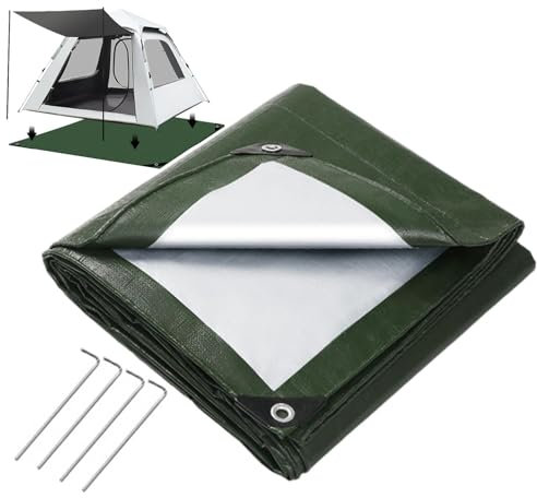 Zeltbodenmatte, isolierte Plane, verdickt, wasserdicht, Zeltunterlage, tragbar, Zeltbodenmatte, faltbar, für, Auto oder Camping und Abenteuer