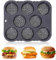 GOEDCH Silikon Backform für Burger Buns | Antihaft 8 Kavität Hamburger Brötchen Form | Wiederverwendbare Burgerbrötchen-Backform | Hitzebeständig & Spülmaschinenfest​ | Kichen Backwerkzeug