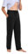 Dosieyeo Herren Schlafanzughose Lang Pyjamahose Leicht Luftig Freizeithose mit Taschen Elastische Relax Loungehose für Männer schwarz,L