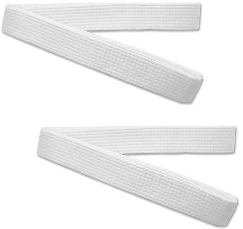 Niuhong 2 Pcs Judo Karate Gürtel Kampfsport Sport Gürtel Taekwondo Belts Professioneller Karate Aikido Belt Dickem Stoff Weißgurt Kampfsportgürtel Kinder Und Erwachsene (weiß, 220 cm)