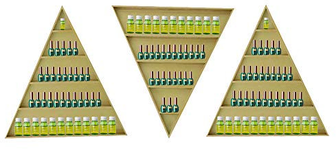 Nagellackregal aus Metall mit 5 Ebenen, Präsentationsregal für ätherische Öle, Nagelstudio, Eisen, zum Aufhängen an der Wand, dreieckiges Präsentationsregal, Lagerregal, Parfümregal, Kosmeti