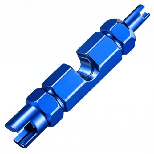 Démonte Obus De Valve Vélo, Outil Pour Presta Et Schrader, Bleu Hexagonal