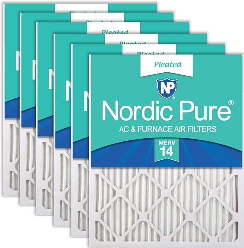 Nordic Pure 18x20x1 MERV 14 Pleated AC Furnace Air Filters 6 Pack