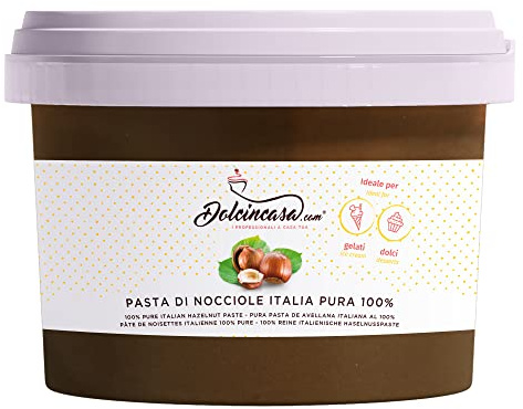 Pasta de avellana Italia 100% pura, para helados, cremas, café y diversos usos en repostería, avellana, 500 gramos