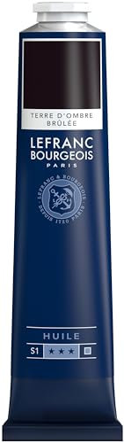 Lefranc Bourgeois 810087 feine Ölfarbe, lichtecht mit hervorragender Deckkraft & hoher Farbintensität, gleichmässiger Konsistenz und optimaler Mischbarkeit, 150ml Tube - Umbra Gebrannt