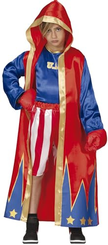 FIESTAS GUIRCA | Costume de Boxeur Enfant - Robe, T-shirt et Pantalon - Costumes Sportifs pour Halloween, Carnaval et Fêtes Costumées - Idéal pour Enfants