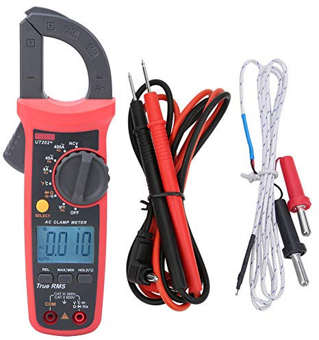 UT202 + multímetro de Pinza Digital medidor de Pinza de Alta precisión amperímetro de CA/CC multímetro de Electricista con Pantalla LCD
