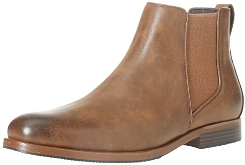 Amazon Essentials Men's Chelsea Ankle Boot, Chestnut Brown, 11 UK