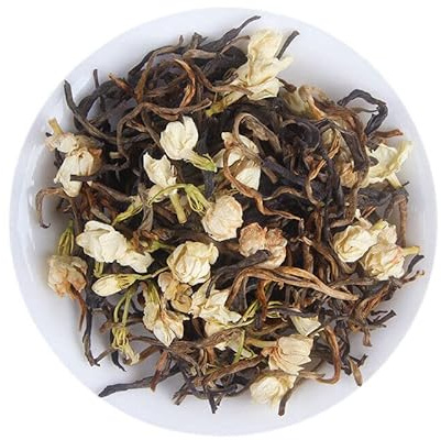 500g de thé noir au jasmin Fengqing Yunnan feuilles de thé rouge bourgeons d'or en vrac