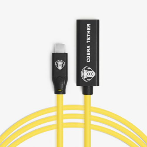 Cobra Tether Cavo USB-C – 5 metri, prolunga professionale per foto e video giallo