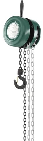 AOOUNGM 1T Kettenzug Handseilwinde, Mini Hebelzug Kettenzug, Flaschenzug Seilzug, 360° drehbarer Haken Handkettenzug, Kettenblockaufzug für Forst und Werkstatt (Grün)