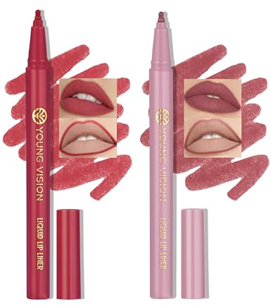 Jutqut vattentät läppstift, läppstift, lång hållbarhet, vattentät torkbeständig läppliner, matt flytande läppkonturpenna, högpigmenterad makeup läpppenna, slät läppliner, naturligt läppstift #6 + 10