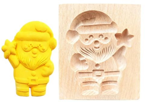 Jul kakstämpel | Set med återanvändbara 3D-bakformar | Santa Claus snögubbe kakstämpel | roligt bakverktyg för vuxna