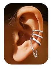 14K Gold Plated Ear Cuff Earrings for Women Non Piercing Hypoallergenic Non Tarnish Ear Cuffs for Non Pierced Ears Clip On Cartilage Earring Adjustable Fake Earring Set Trendy Jewelry Gifts S 1