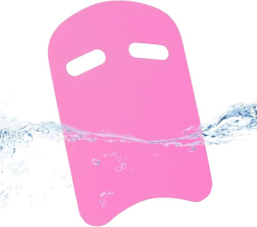 Tabla de espuma para entrenamiento de natación, tabla impermeable con asas para niños y adultos, ayuda de natación para ejercicios, color rosa