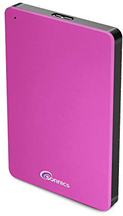 Sonnics 1TB Rose Externe tragbare Festplatte USB 3.0 super schnelle Übertragungsgeschwindigkeit für den Einsatz mit Windows PC, Mac, Xbox ONE und PS4 Fat32