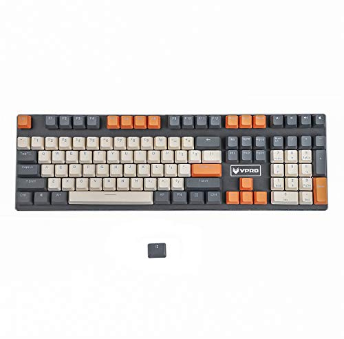 YMDK Double Shot 108 Dyed PBT Shine Through OEM Profile Rainbow Carbon Sunset Tastenkappe für MX Switches Mechanische Tastatur (nur Tastaturkappe) (Carbon)