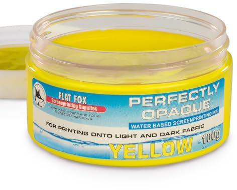 Flat Fox Siebdruck-Tinte auf Wasserbasis, 100 g, Gelb