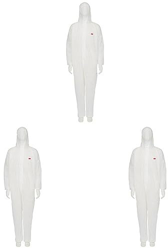 3M Coverall, White, 4500-W-2XL (Pack of 3)
