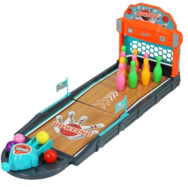 kowaku Mini Jeu de Bowling de Table, Jouets de Bureau, Arcade, Jeu de Bureau Portable pour Adolescents et Enfants, Cadeaux, Vert