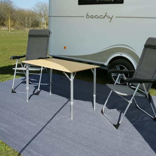 your GEAR Toskana HDPE - Alfombra para tienda de campaña (250 x 400 cm, resistente a la intemperie, resistente, transpirable, versátil como alfombra de camping, balcón o manta de picnic, incluye bolsa