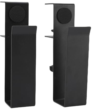 Luocute Support latéral réglable pour ordinateur portable, support à suspendre pour ordinateur portable, pince en acier au carbone, organisateur de rangement pour bureau à domicile, protège les