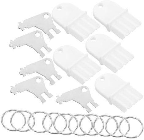 Tofficu Set di 5 Chiavi per Dispenser di Carta Igienica in Metallo Chiavi Compatibili per Distributori di Asciugamani e WC Design e Durevole per Commerciale