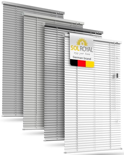 Sol Royal Alu Jalousie Fenster innen ohne Bohren inkl. Klemmträger 25mm