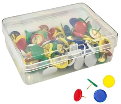 generico 400 Puntine da disegno con teste plastificate COLORATE